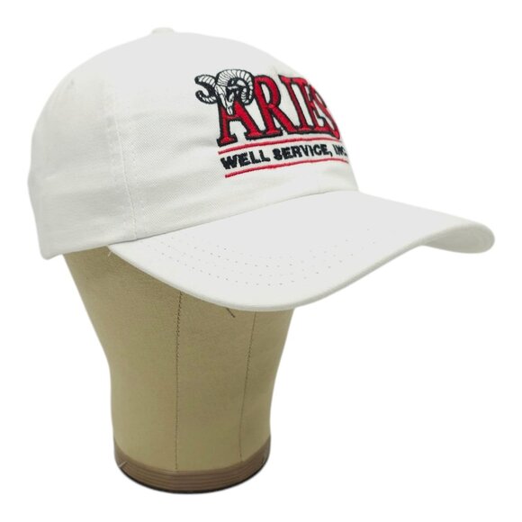 Aries Well Service Embroidered Adjustable Tuck Strap Cap Trucker Baseball Hat - Picture 3 of 13